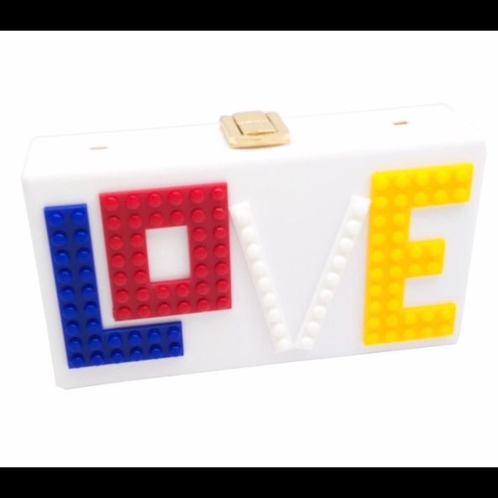 LOVE Letters White Acrylic Women Clutch Bag